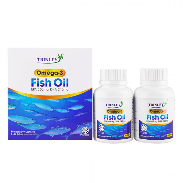 TRINLEY OMEGA-3 FISH OIL [TWIN PACK] 2 x 60 SOFTGEL (MAL19036028NC)